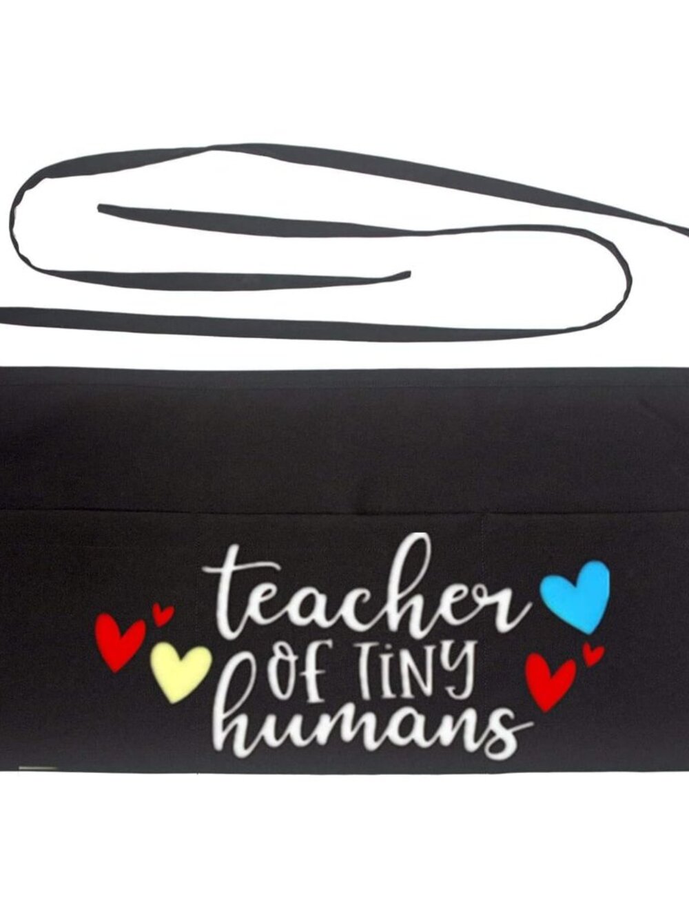 Waist Apron for Teachers with 3 Pockets Half Black Apron,Teachers Prefect Gift t